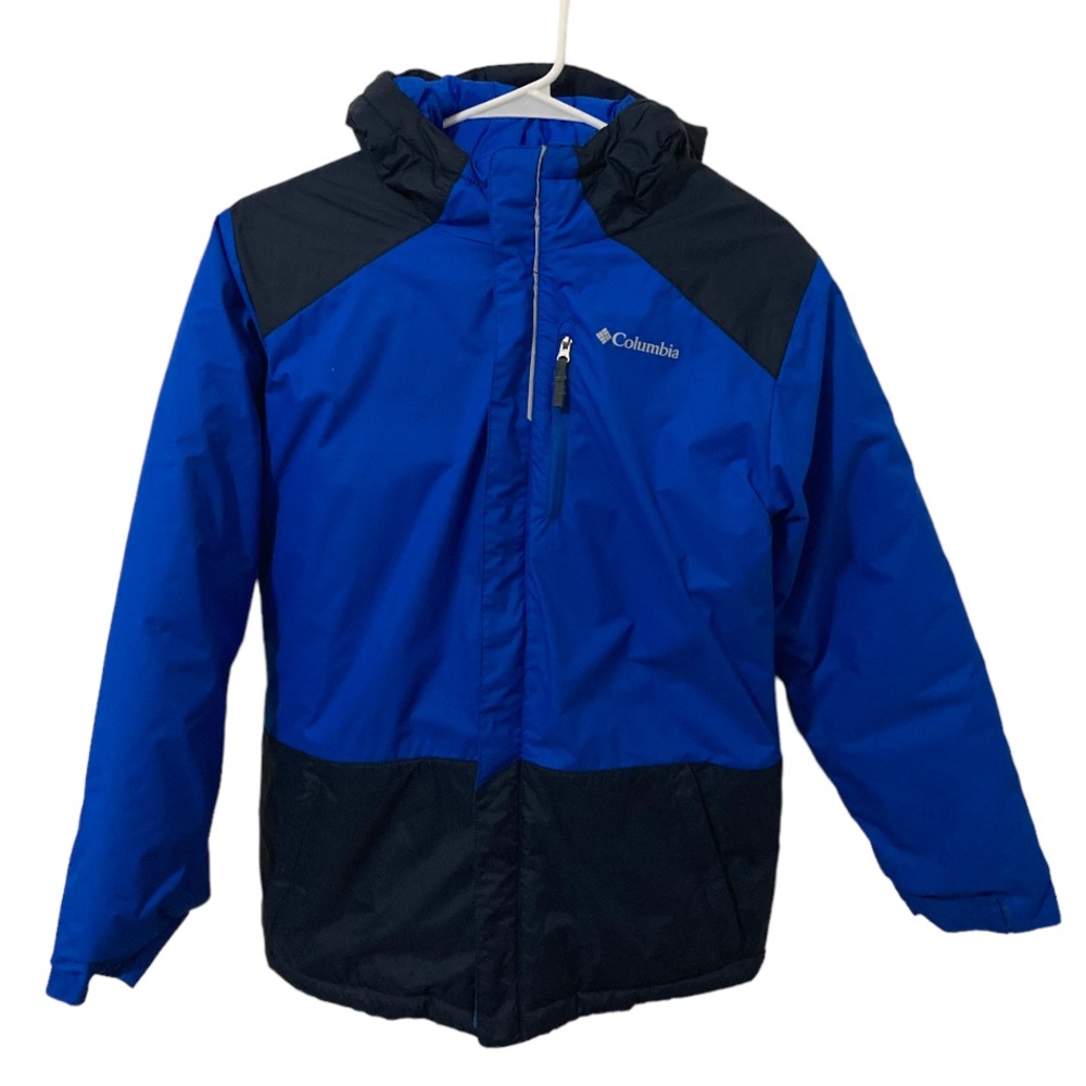 Columbia Blue & Black Winter Snow Coat Jacket Size L (14-16)